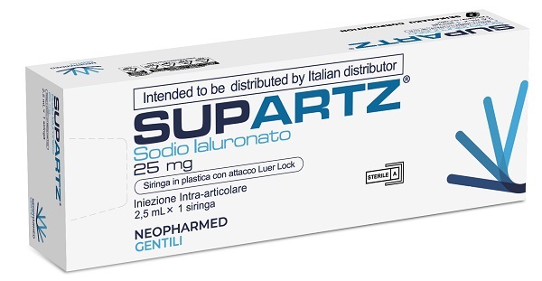 SIRINGA PRERIEMPITA INTRA-ARTICOLARE SUPARTZ ACIDO IALURONICO 25 MG 2,5 ML 1 PEZZO - pharmaonline24.it