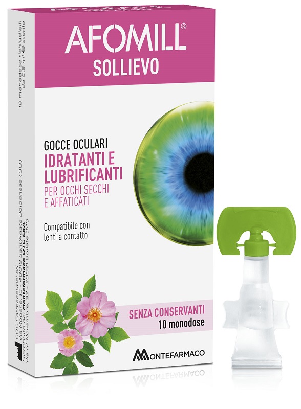 AFOMILL SOLLIEVO GOCCE OCULARI OCCHI 10 FIALE DA 0,5 ML - pharmaonline24.it
