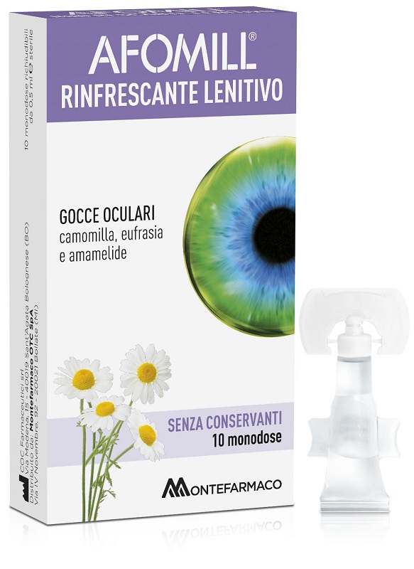 AFOMILL RINFRESCANTE SENZA CONSERVANTI 10 FIALE DA 0,5 ML - pharmaonline24.it