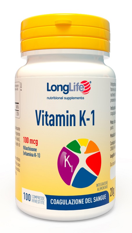 LONGLIFE VITAMIN K 100MCG 100 COMPRESSE RIVESTITE - pharmaonline24.it