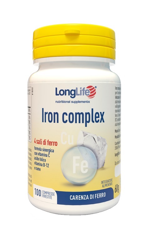 LONGLIFE IRON COMPLEX 100 COMPRESSE RIVESTITE - pharmaonline24.it