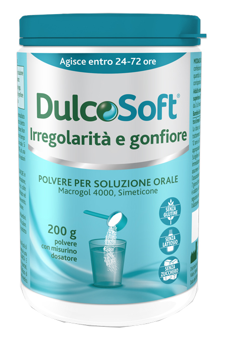 DULCOSOFT IRREGOLARITA' E GONFIORE POLVERE SOLUBILE 200 G - pharmaonline24.it
