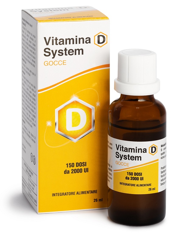 VITAMINA D SYSTEM GOCCE 150 DOSI DA 2000 UI 26 ML - pharmaonline24.it