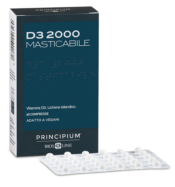 PRINCIPIUM D3 2000 MASTICABILE 60 COMPRESSE - pharmaonline24.it