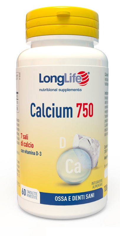 LONGLIFE CALCIUM 750 MG 60 TAVOLETTE - pharmaonline24.it