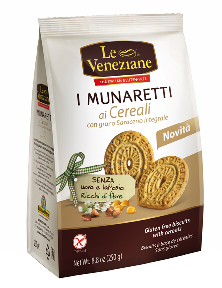 LE VENEZIANE MUNARETTI BISCOTTI CEREALI GRANO SARACENO INTEGRALE 250 G - pharmaonline24.it