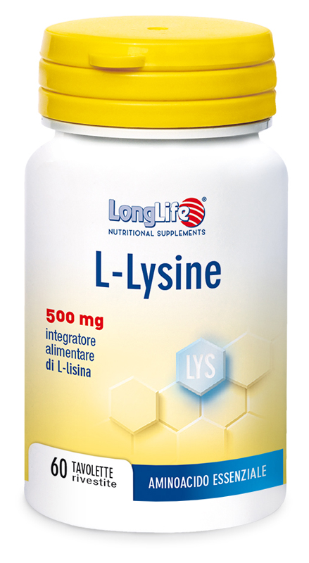 LONGLIFE L-LYSINE 500MG 60 TAVOLETTE RIVESTITE DA 860 MG - pharmaonline24.it