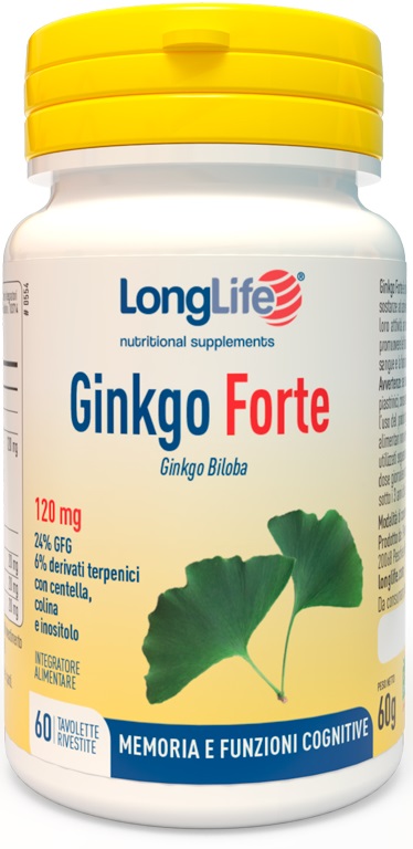 LONGLIFE GINKGO FORTE 60 TAVOLETTE RIVESTITE - pharmaonline24.it