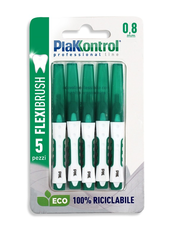 PLAKKONTROL FLEXIBRUSH SCOVOLINI INTERDENTALI 0,8 5 PEZZI - pharmaonline24.it