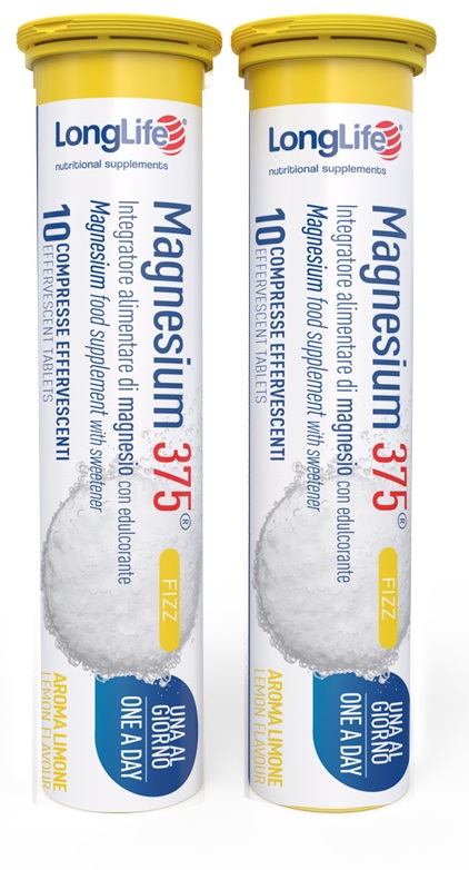 LONGLIFE MAGNESIUM 375 FIZZ 20 COMPRESSE EFFERVESCENTI DA 6,3 G - pharmaonline24.it