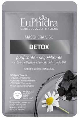 EUPHIDRA MASCHERA VISO DETOX 1 PEZZO - pharmaonline24.it
