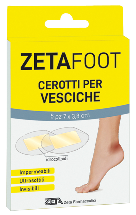 ZETAFOOT CEROTTO IDROCOLLOIDALE VESCICHE 5 PEZZI - pharmaonline24.it