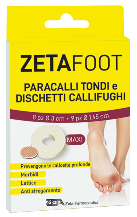 ZETAFOOT PARACALLO TONDO 8 PEZZI + DISCHETTO CALLIFUGO 9 PEZZI - pharmaonline24.it