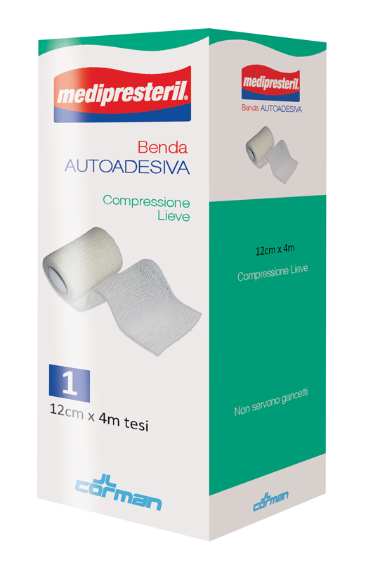MEDIPRESTERIL BENDA AUTOADESIVA 12X400 CM 1 PEZZO - pharmaonline24.it