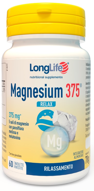 LONGLIFE MAGNESIUM 375 RELAX 60 TAVOLETTE - pharmaonline24.it