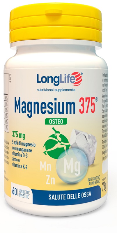 LONGLIFE MAGNESIUM 375 OSTEO 60 TAVOLETTE - pharmaonline24.it