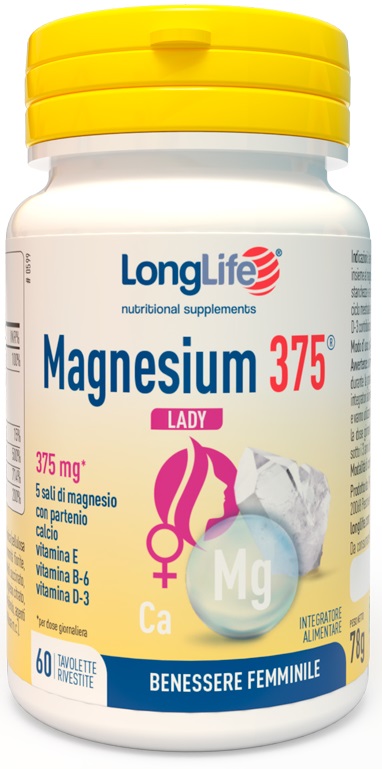 LONGLIFE MAGNESIUM 375 LADY 60 TAVOLETTE - pharmaonline24.it