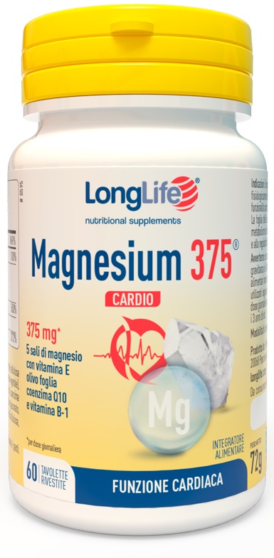 LONGLIFE MAGNESIUM 375 CARDIO 60 TAVOLETTE - pharmaonline24.it