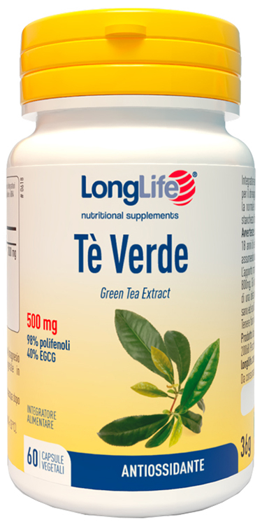 LONGLIFE TE' VERDE 500MG 60 CAPSULE - pharmaonline24.it