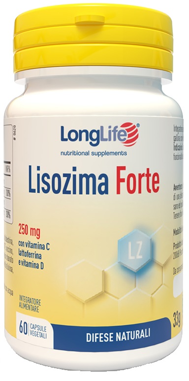 LONGLIFE LISOZIMA FORTE 60 CAPSULE VEGETALI DA 600 MG - pharmaonline24.it