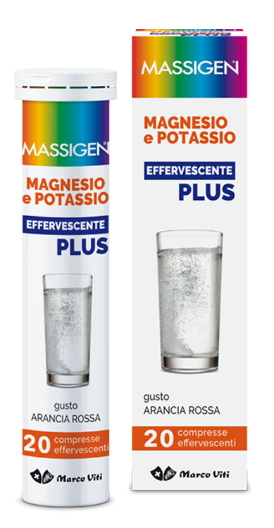MASSIGEN MAGNESIO POTASSIO PLUS 20 COMPRESSE EFFERVESCENTI - pharmaonline24.it