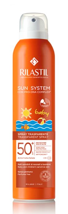 RILASTIL SUN SYSTEM BABY TRANSPARENT SPRAY SPF50+ 200 ML - pharmaonline24.it