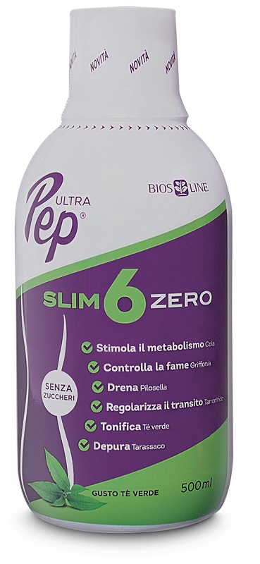 ULTRA PEP SLIM 6 ZERO TE' VERDE 500 ML BIOSLINE - pharmaonline24.it