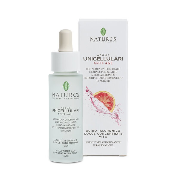 ACQUE UNICELLULARI ACIDO JALURONICO GOCCE VISO ANTI AGE ARANCIA ROSSA 30 ML NATURE'S - pharmaonline24.it