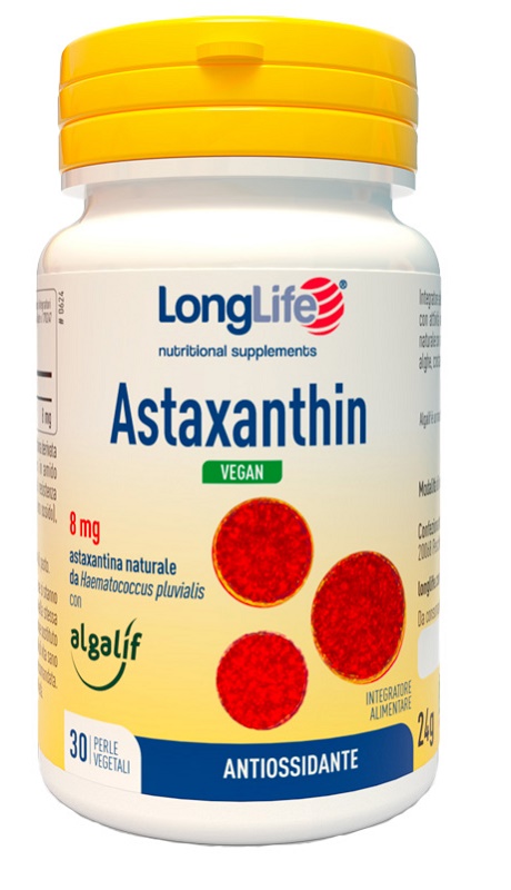 LONGLIFE ASTAXANTHIN VEGAN 30 PERLE - pharmaonline24.it
