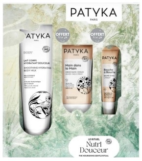 PATYKA COFANETTO NATALE 2025 BODY 1 LATTE CORPO IDRATANTE DELICATO 150 ML + 1 CREMA MANI NUTRI 10 ML + 1 BALSAMO LABBRA NUTRI 10 ML - pharmaonline24.it