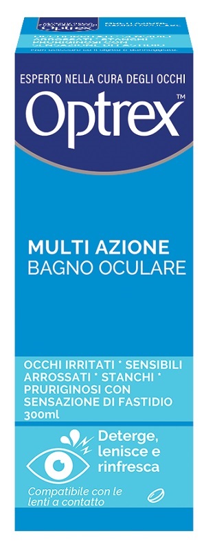 BAGNO OCULARE OPTREX MULTI AZIONE 300 ML + OCCHIERA FLESSIBILE - pharmaonline24.it