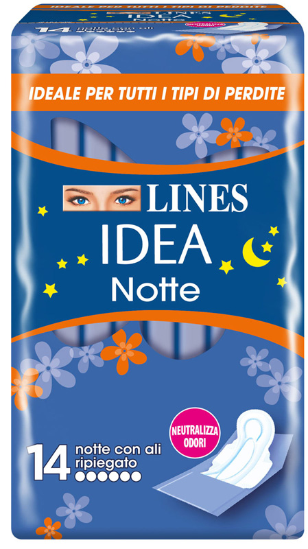 LINES IDEA NOTTE CON ALI RIPIEGATE 14 PEZZI - pharmaonline24.it