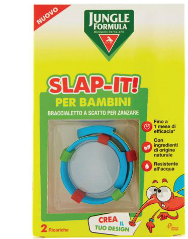 JUNGLE FORMULA SLAP-IT BRACCIALETTO ANTI-ZANZARE PER BAMBINI+ 2 RICARICHE - pharmaonline24.it
