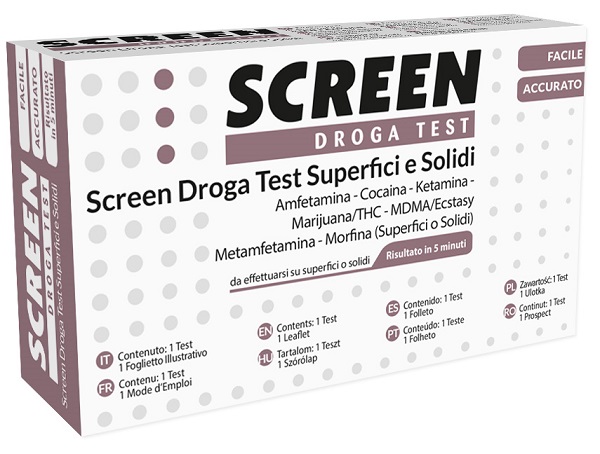SCREEN DROGA TEST 7 DROGHE SU SUPERFICI SOLIDI O POLVERI - pharmaonline24.it