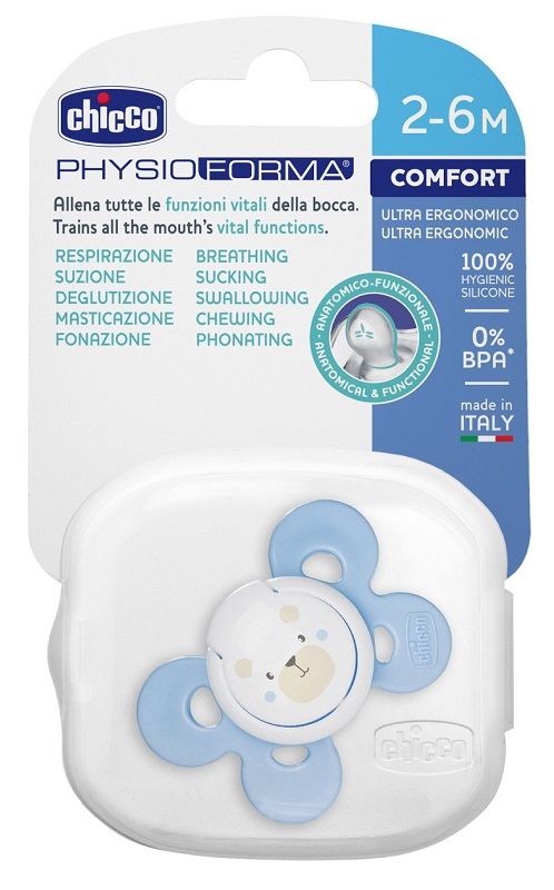 CHICCO SUCCHIETTO COMFORT BOY IN SILICONE 2-6 MESI 1 PEZZO - pharmaonline24.it
