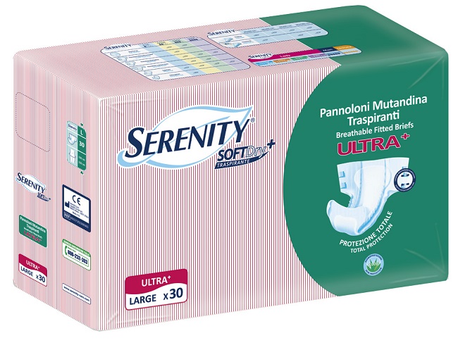 PANNOLONE A MUTANDINA SERENITY FITTED ULTRA + ALOE L 30 PEZZI - pharmaonline24.it