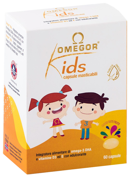OMEGOR KIDS 60 CAPSULE MASTICABILI - pharmaonline24.it