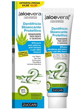 ALOEVERA2 DENTIFRICIO SBIANCANTE PROTETTIVO CON STEVIA 100 ML - pharmaonline24.it