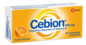 CEBION MASTICABILE ARANCIA VITAMINA C 500 MG 20 COMPRESSE - pharmaonline24.it