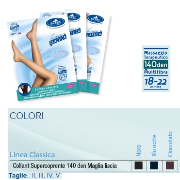 SAUBER COLLANT 140 DENARI SUPER COPRENTE MICRORETE CIOCCOLATO 2 LINEA CLASSICA - pharmaonline24.it