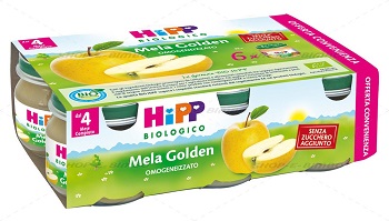 HIPP BIO OMOGENEIZZATO MELA GOLDEN 6X80 G - pharmaonline24.it