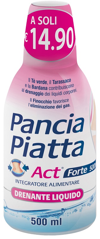 PANCIA PIATTA ACT FORTE DRENANTE LIQUIDO 500 ML - pharmaonline24.it