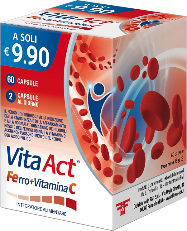VITA ACT FERRO+VITAMINA C 60 CAPSULE - pharmaonline24.it