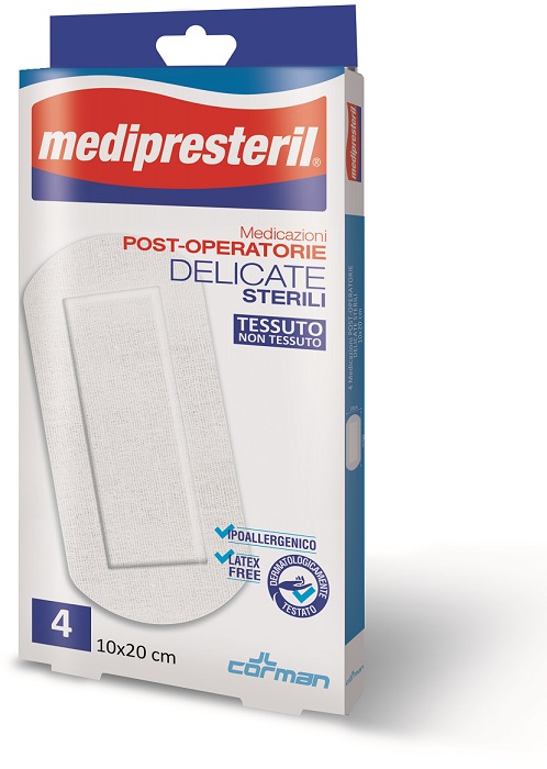 MEDICAZIONE POST OPERATORIA MEDIPRESTERIL DELICATA TNT 10X20CM 5 PEZZI - pharmaonline24.it