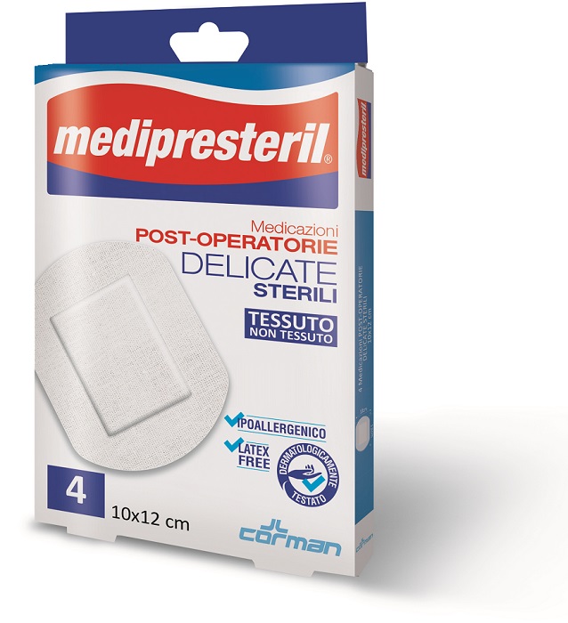 MEDICAZIONE POST OPERATORIA MEDIPRESTERIL DELICATA TNT 10X12CM 5 PEZZI - pharmaonline24.it