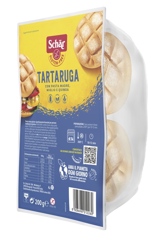 SCHAR TARTARUGA PANE SENZA LATTOSIO 200 G - pharmaonline24.it