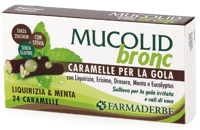 MUCOLID BRONC MENTA & LIQUIRIZIA 24 CARAMELLE - pharmaonline24.it
