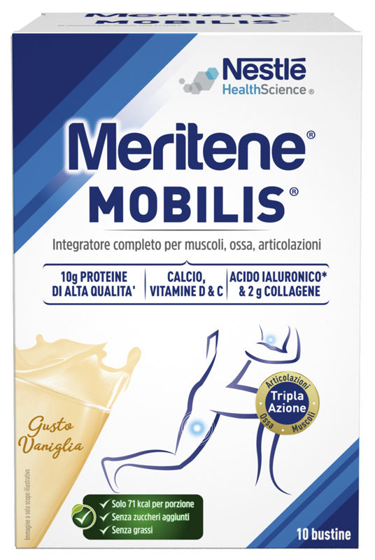 MERITENE MOBILIS GUSTO VANIGLIA 10 BUSTINE DA 21 G - pharmaonline24.it