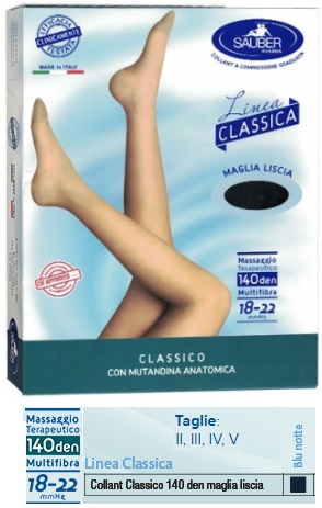 SAUBER CLASSICO COLLANT 140 DENARI MAGLIA LISCIA BLU NOTTE 3 - pharmaonline24.it