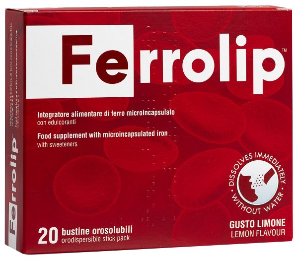 FERROLIP 20 BUSTINE OROSOLUBILI GUSTO LIMONE - pharmaonline24.it